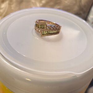 August: Peridot on Gold